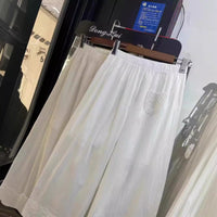 Artistic-style Wide-leg Pants Womens Loose-fitting Casual Cotton