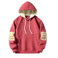 Mens Cotton Hoodie With Fleece Lining Loose Fit For Teens