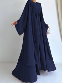 Womens Ethnic-style Solid-color Elegant Dress Casual Loose Jacket