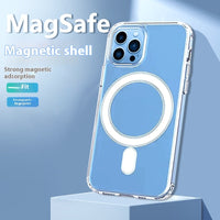Straight Edge Airbag All-inclusive Drop-resistant Magnetic Transparent Phone Case