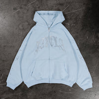 Men's Letter Bone Hooded Fashion Sweater