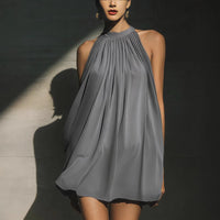 New Stylish High-neck Backless Mini Skirt