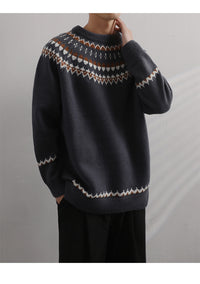 Loose-fitting Comfortable Sweater Men's Design Sense Nordic