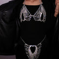 Ladies Exaggerated Luxury Rhinestone Body Chain Multilayer