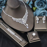 Korean Style Zircon Bridal Accessories Four-piece Set