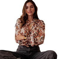 Lotus Collar Top Comfortable Classic Nostalgic French Shirt