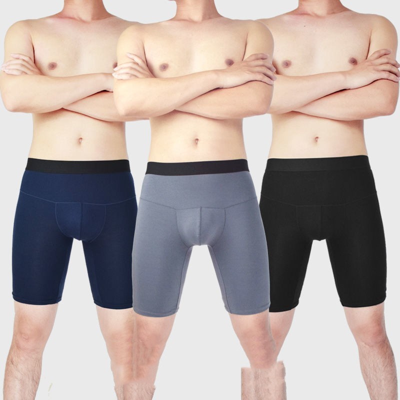 Breathable Anti-roll Hem Boxer Briefs