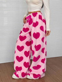 New Casual Leopard Print Lace-up Wide-leg Pants