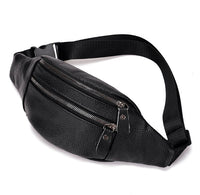 Genuine Leather Sports Waist Pack For Men, Invisible Running Pack