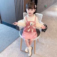 Bear Dress Spring New Children Korean Fashion