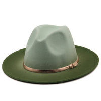 Autumn Winter Spray Painted Wool Jazz Hat