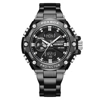 Fashion Double Display Luminous Electronic Watch Sports Quartz Steel Watch