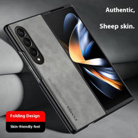 Applicable To Z Flip6 Phone Case Foldable Screen Sheepskin Pattern