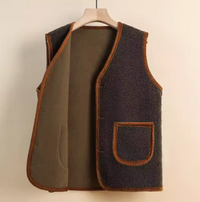 Sleeveless Waistcoat Velvet Thermal Vest Coat