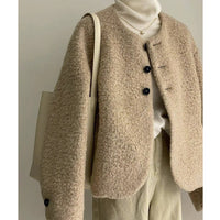 Women's Small Fragrance Short Lamb Fur Coat