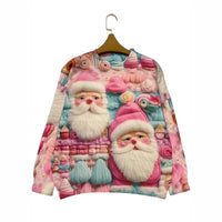 Women's Pullover Christmas Pattern Round Neck Sweatshirt