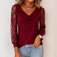 Women's Lace Patchwork Top