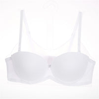 Thick Cup Gathering Half Cup Glossy Girls Bra