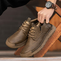 New Autumn And Winter Business Vintage Casual Leather Shoes Men's