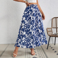 Elegant Floral High-Waisted Womens Skirt