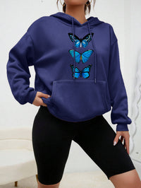 Sweet Hooded Long Sleeve Street Hipster Printed Pullover Sweatshirt