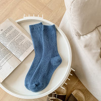 Japanese-style Solid-color Ankle Socks For Women