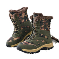 Snow Boots Outdoor Army Green Camouflage High-top Cotton Shoes