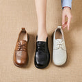 Spring And Autumn Round Toe Lace-up High Heel Pumps