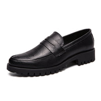Men's Pointed Carved Leather British Business Casual Shoes