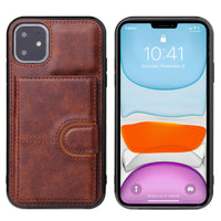 Multi-function Card Holster With Leather Phone Case