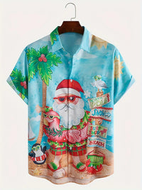 European And American Christmas Plus Size Men's 3D Shirt