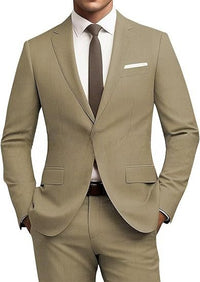 Men's Suit Slim Fit 2-piece Set Casual Business Set