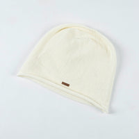 Breathable Knitted Linen Fisherman Hat With A Leather Patch Label