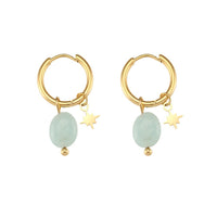 European And American New Amazonite Earrings Jewelry