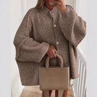 Crew Neck Casual Loose Thick Sweater Cardigan