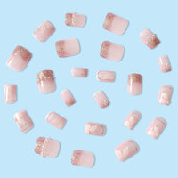 Summer Mountain Camellia Pearl Wearable Wearable Pseudo -nail Patch