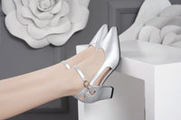 Women's Chunky-heel Casual Pointed-toe High Heels