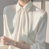 Exquisite Collar Long-sleeve Women's Chic And Fashionable Blouse