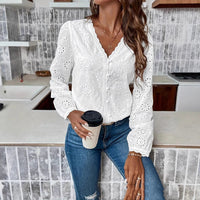 Women's Long Sleeve Socialite Style Temperament Commute Shirt