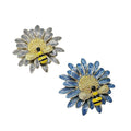 European And American New Enamel Sunflower Daisy Flower Bee Brooch Flower