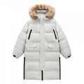 Women's Mid-length And Long Winter Coat With A Thickened Fur Collar
