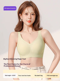 Full-cup, Thin, Non-sagging, Underbust-control, Seamless, Plus-size Shaping Bra
