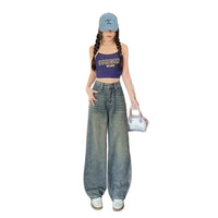 American Retro Loose Slimming And Straight New Mop