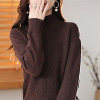 Women's Thickened Half-high Collar Cotton Long-sleeved Bottoming Sweater