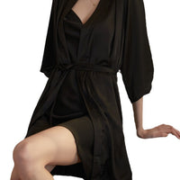 Summer Spaghetti-strap Ice-silk Split-back Loungewear