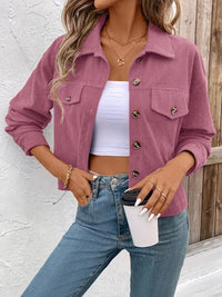 Women's Casual Long Sleeve Shirt Coat Button Jacket Retro Artistic