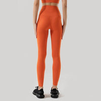 Yoga Women's No Embarrassment Line Skin-friendly Nude Feel Fitness Pocket High Top Sports Leggings