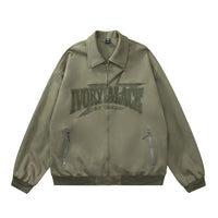 Letter Embroidered Pilot Jacket