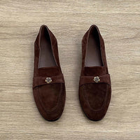 Retro French Camellia Loafers For Women