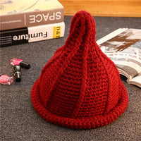 Hat Female Winter Korean Coarse Tide Handmade Warm Knitted Wool Hat